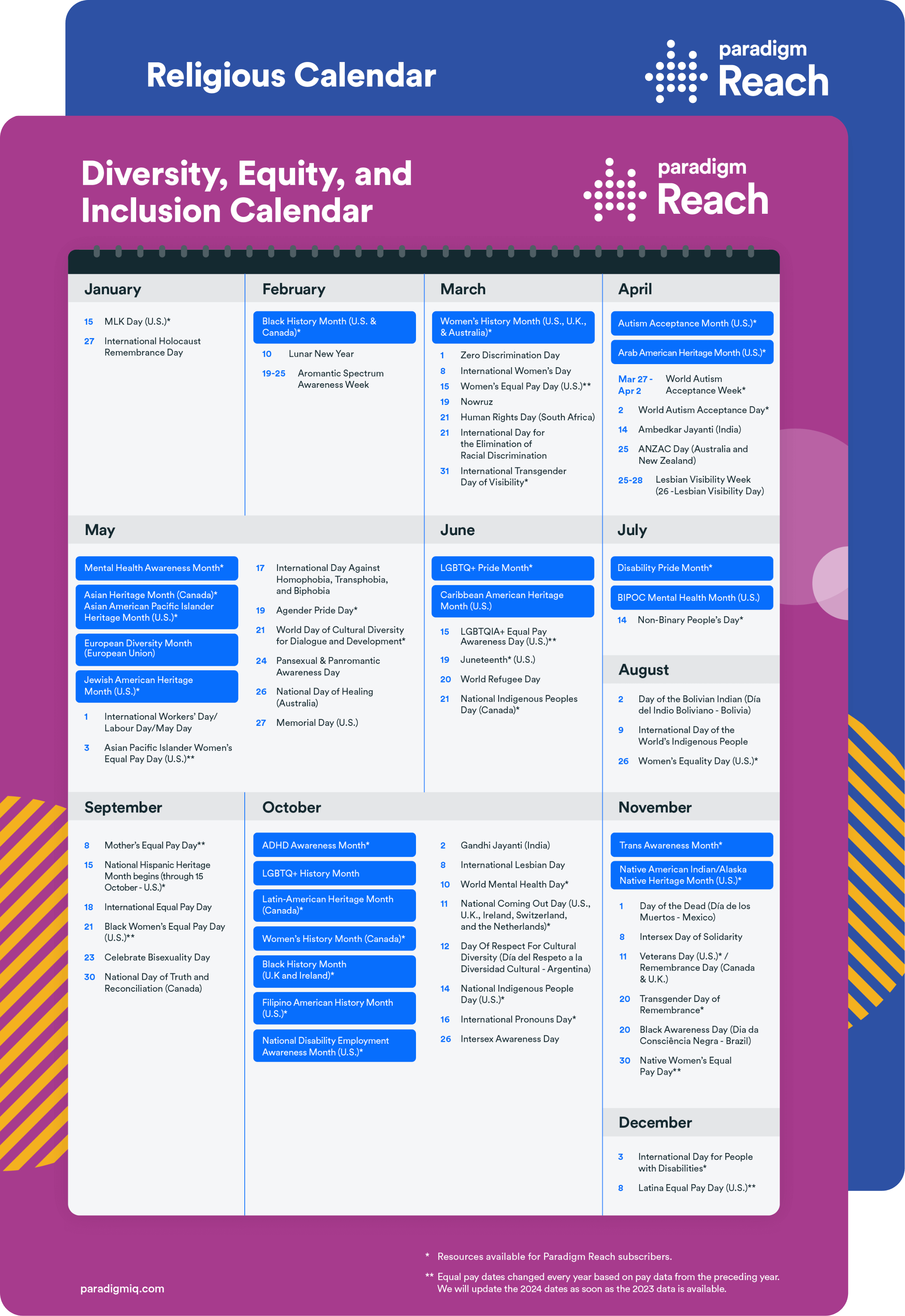 Key Diversity, Equity, And Inclusion Calendar 2024